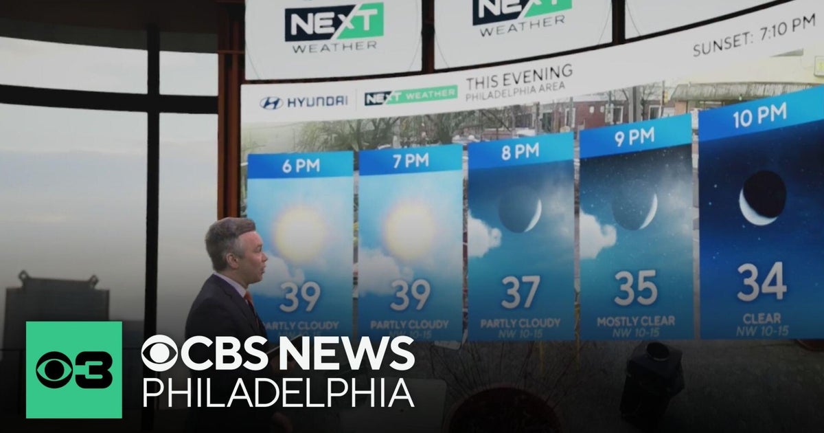 Partly cloudy, but clear Tuesday night in Philadelphia region - CBS ...