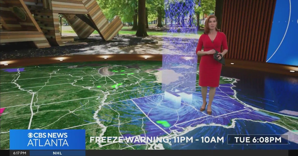 Freeze warnings tonight, weekend warm-up ahead! - CBS Atlanta