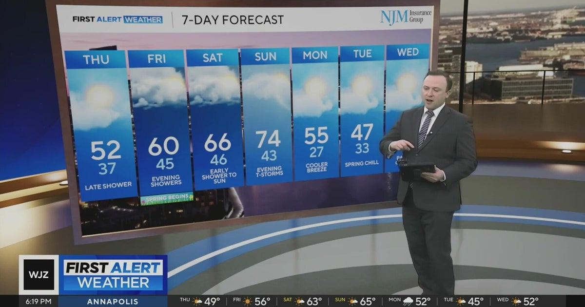 Rain chances, warmer temperatures this weekend in Maryland - CBS Baltimore