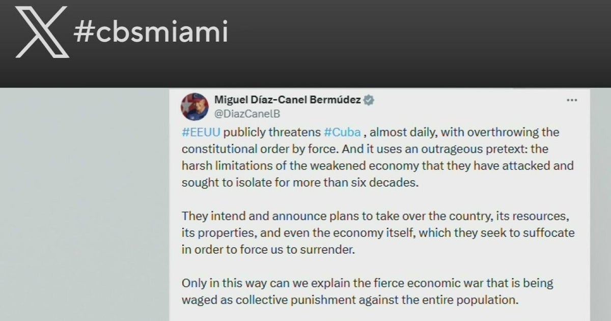 Cuba's Leader Issues Defiant Message on Social Media