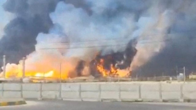 Smoke and fire rise near the South Pars gas field following an attack 