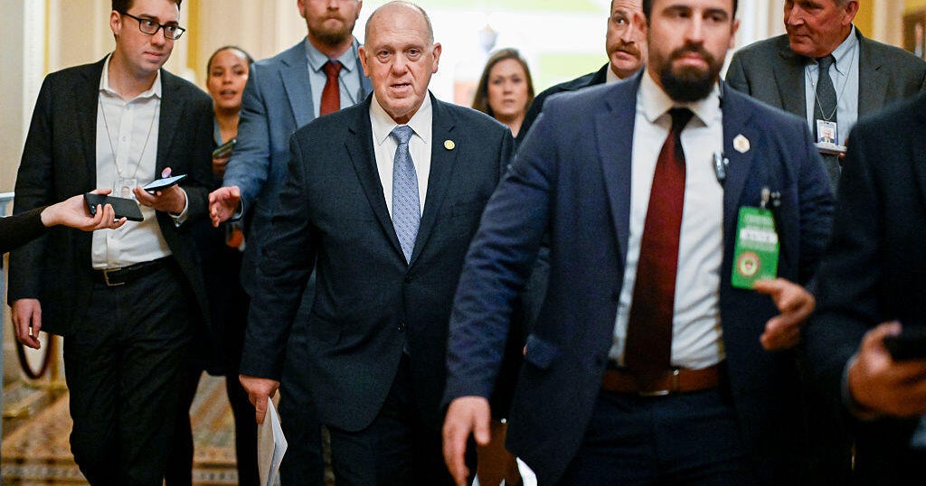 Senators meet with border czar Tom Homan as lawmakers search for way out of DHS shutdown