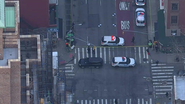 Aerial view of hit-and-run crime scene 