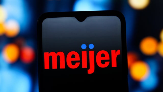 In this photo illustration, the Meijer logo is seen 