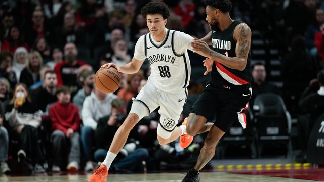 Nets Trail Blazers Basketball 