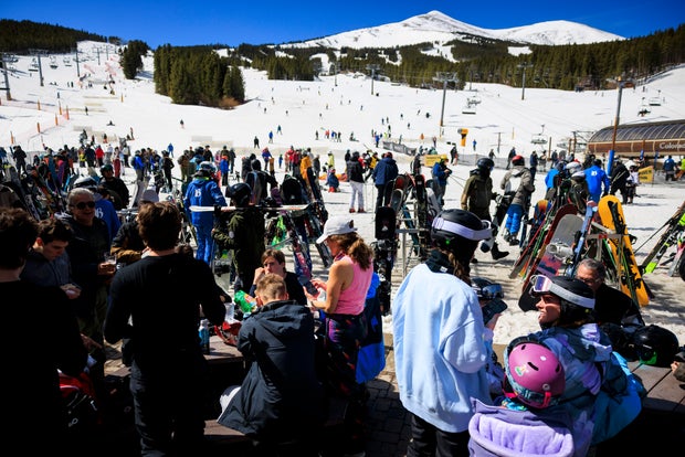 Skiers Hit The Slopes During A Heat Wave In Colorado 