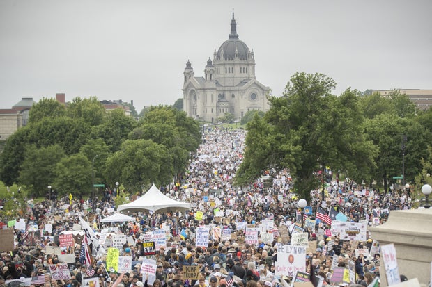 'No Kings Day' protest in Saint Paul, Minnesota 