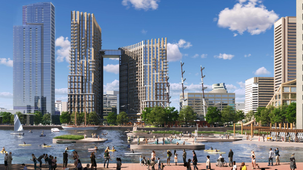 Baltimore Inner Harbor Redevelopment Rendering 