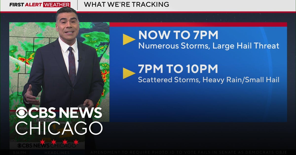 Chicago weather: Storm threat lingers late - CBS Chicago