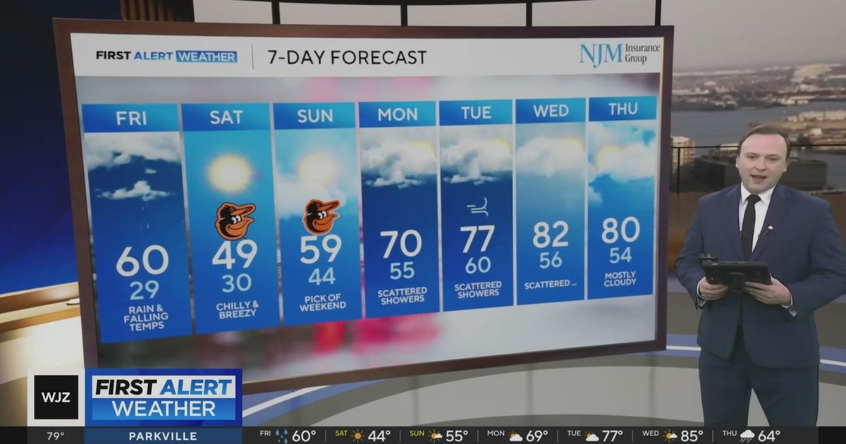 Colder weekend with rain chances this weekend in Maryland - CBS Baltimore
