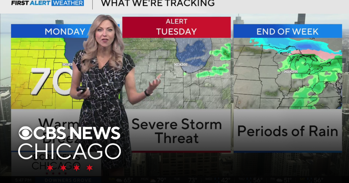 Warm and breezy conditions Monday in Chicago - CBS Chicago