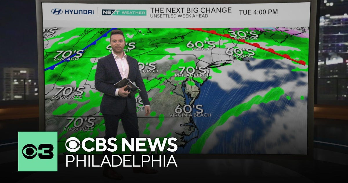 Chilly Sunday in Philadelphia area, tracking warmer weather and showers this week