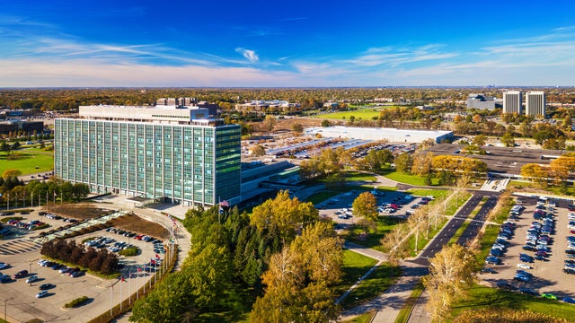 Dearborn, Michigan Aerial During Autumn 