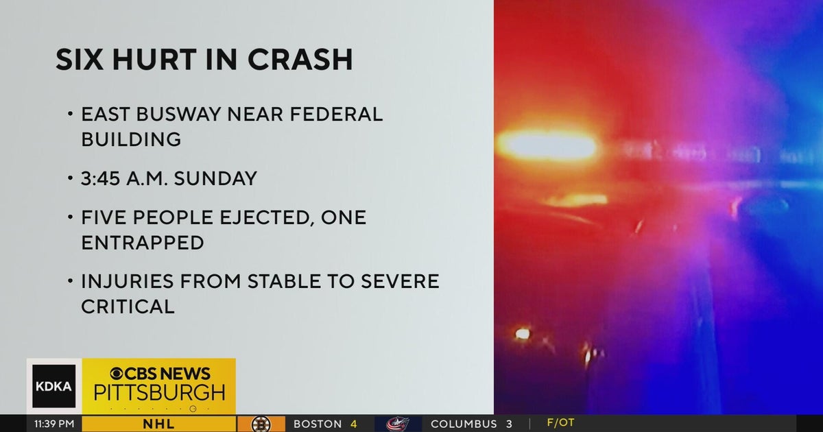 6 people injured in crash on Pittsburgh's East Busway - CBS Pittsburgh