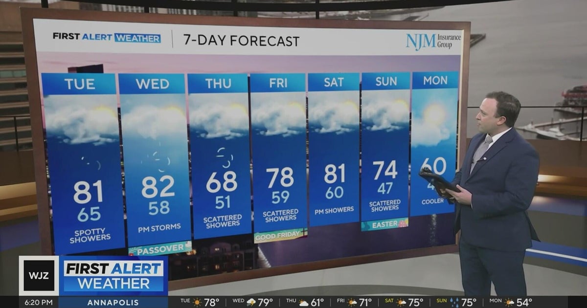 Warmer, wetter weather in Maryland this week - CBS Baltimore