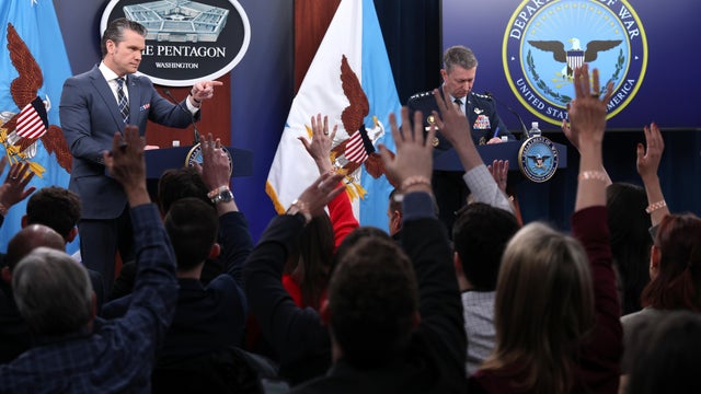 Pentagon Officials Hold Press Briefing On Iran War 