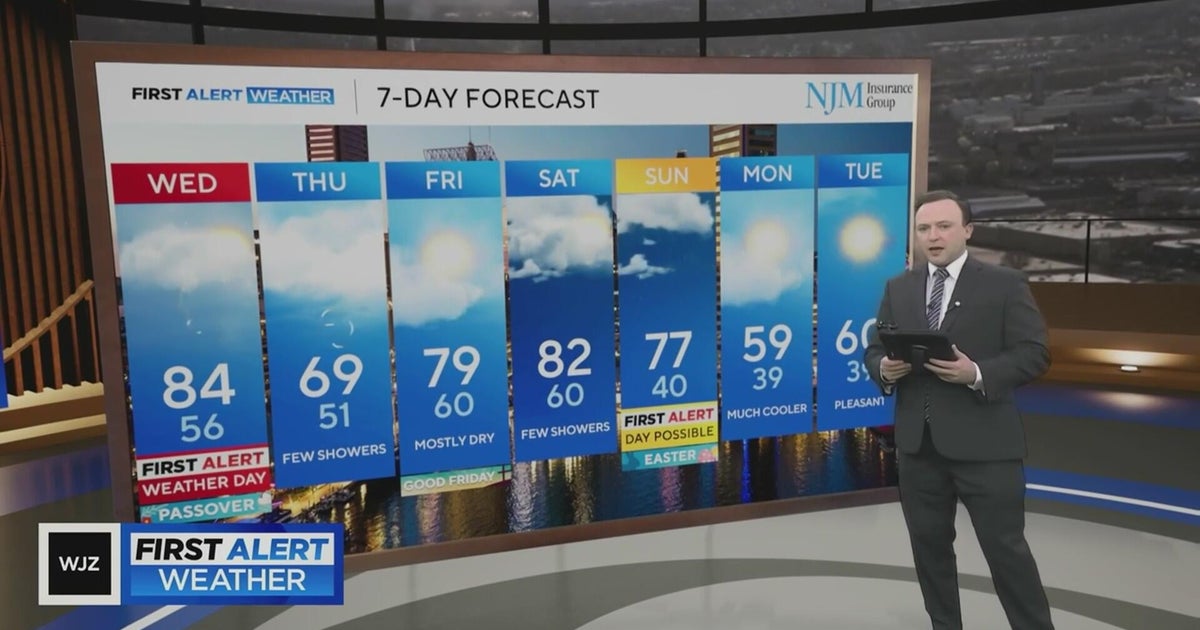 Chance of storms on Wednesday in Maryland - CBS Baltimore