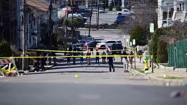 Odell Avenue blocked off by crime scene tape 