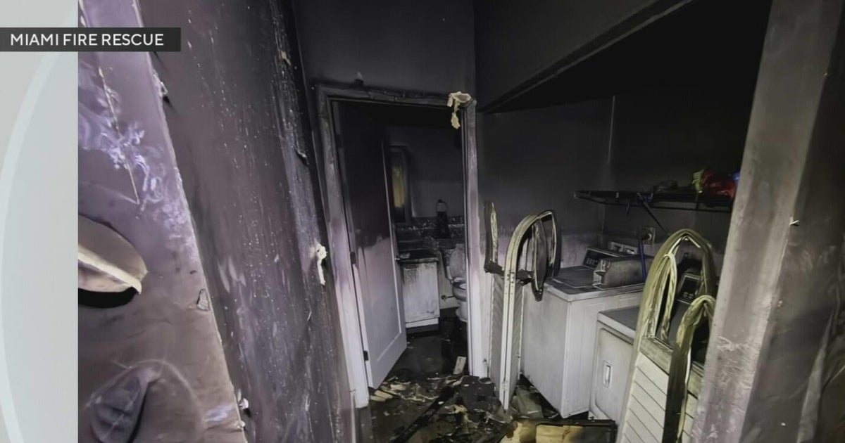 Man is in critical condition after an apartment fire in Miami