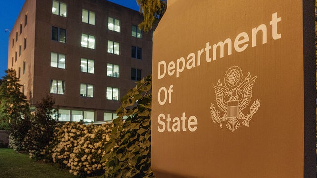 U.S. Department of State at Night 