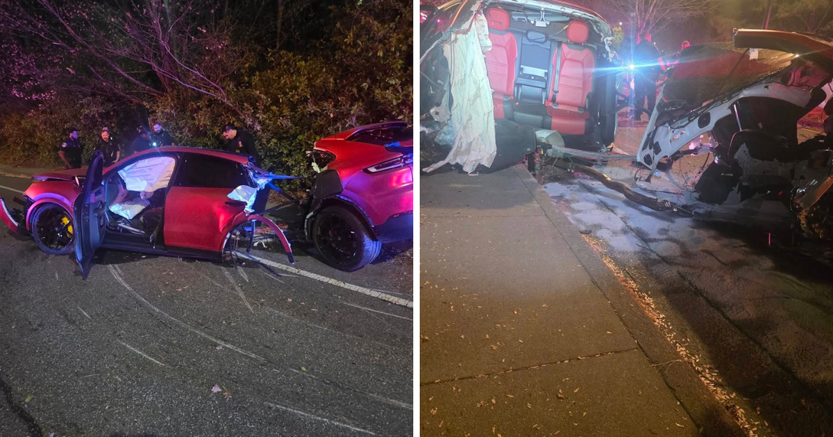 Porsche split in half in Georgia crash; driver survives with minor injuries