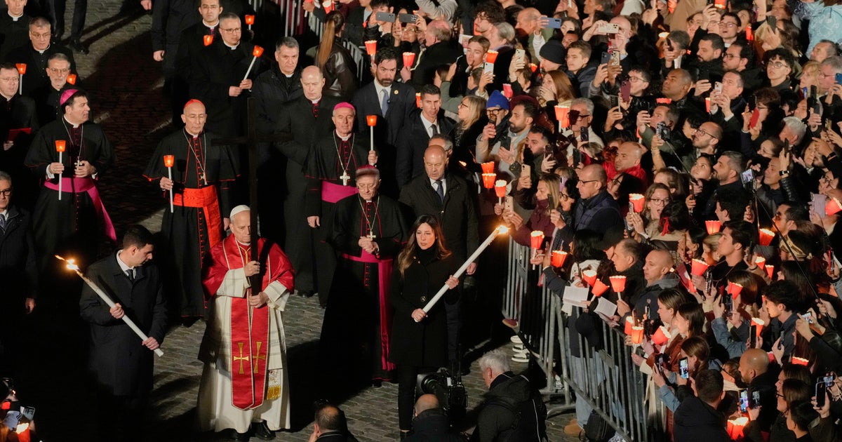 Pope Leo carries cross for all 14 stations during Good Friday procession, first pontiff to do so in decades