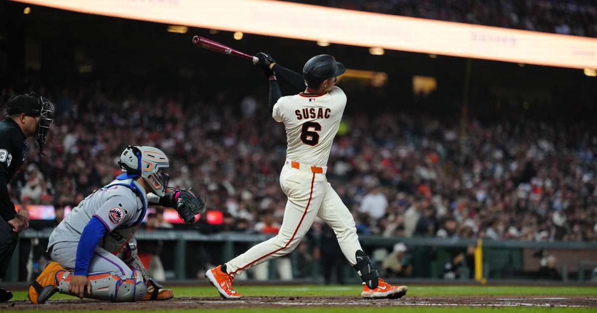 Rookie Daniel Susac erupts in 1st major league start; Giants pound Mets 7-2