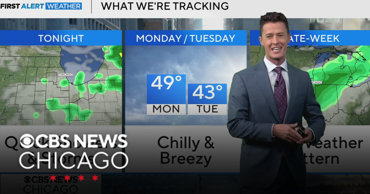 Possible overnight rain showers primarily north of I-80 - CBS Chicago