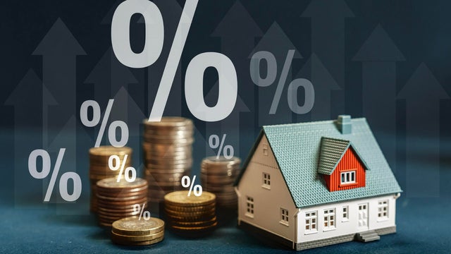 "Rising Interest Rates and Housing Market Impact, Real Estate Investment and Mortgage Concept" 
