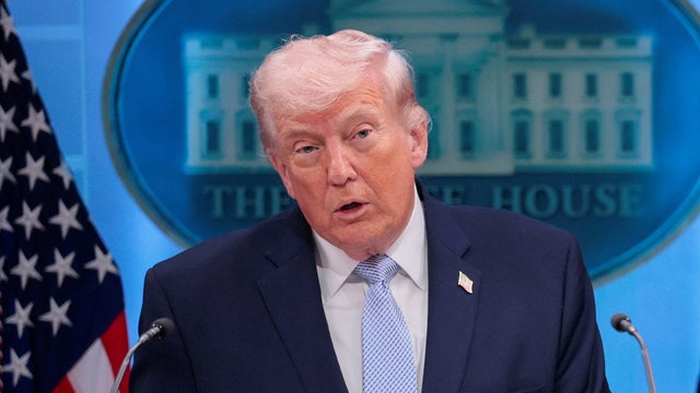 President Trump during a news conference in the James S. Brady Press Briefing Room of the White House in Washington, D.C., on Feb. 20, 2026. 