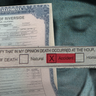 death certificate dui crash accident label 