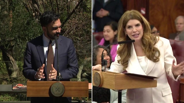Left: Mayor Zohran Mamdani; Right: New York City Council Speaker Julie Menin 