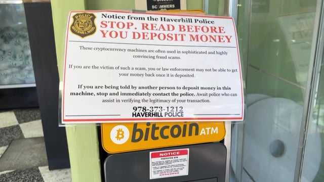 Cryptocurrency kiosk warning 