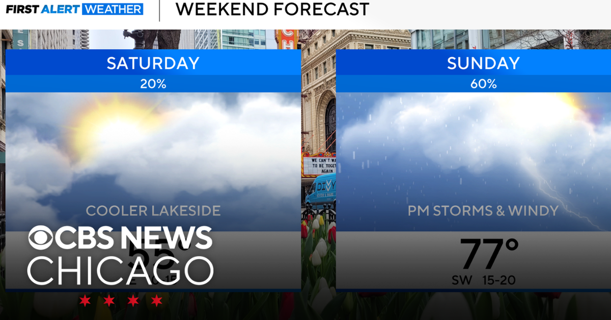 Highs in the mid 50s on Saturday - CBS Chicago