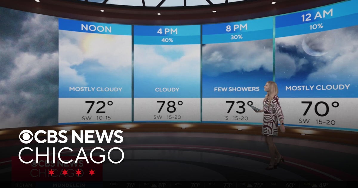 Isolated severe storms possible Monday afternoon - CBS Chicago