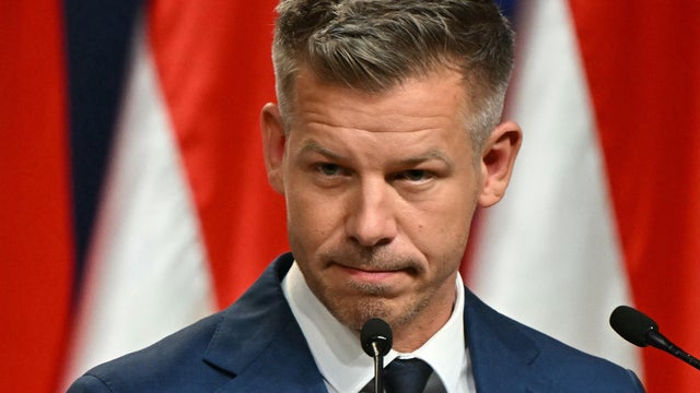 P&eacute;ter Magyar, leader of the pro-European conservative Tisza party, delivers a press conference in Budapest, Hungary, on April 13, 2026. 