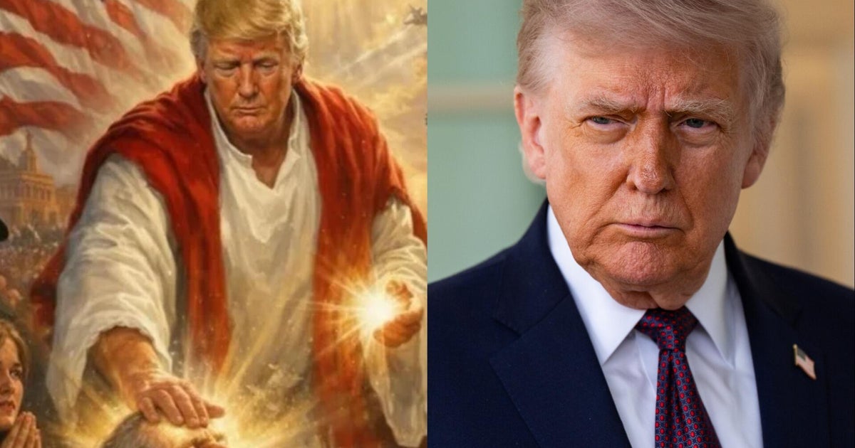 Trump reacts to backlash after posting AI image of himself as a Jesus-like figure