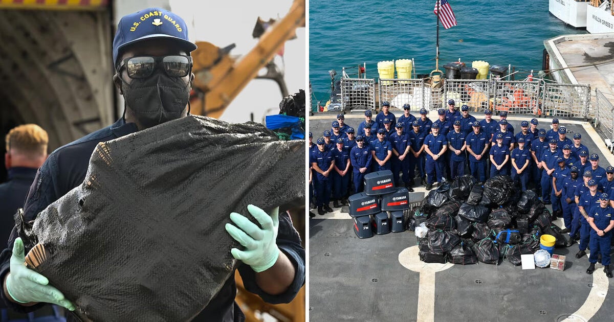 Coast Guard offloads 3,825 pounds of cocaine in Miami Beach worth nearly  million after Pacific interdictions