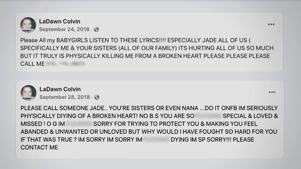Ladawn Colvin plea to Jade 