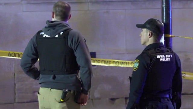 Aerial view of University of Iowa in Iowa City, IA. 