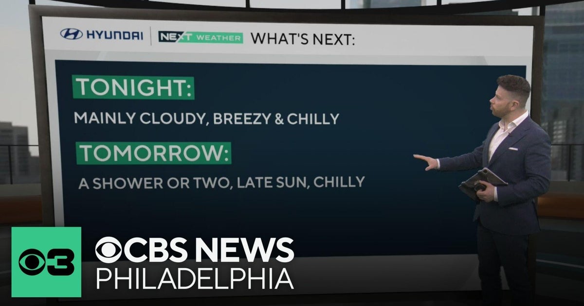 Breezy and chilly Sunday night in Philadelphia region, temps drop this week