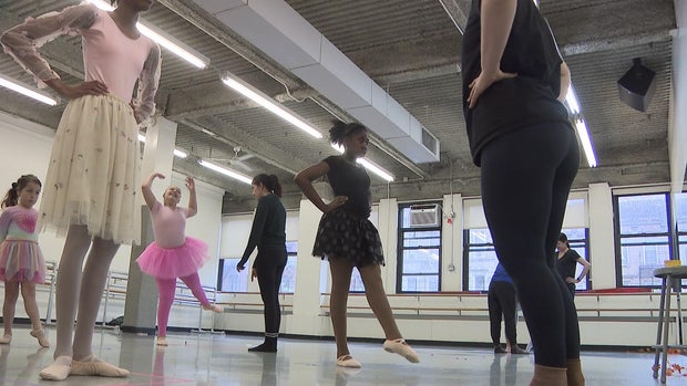 Children participating in ballet class 