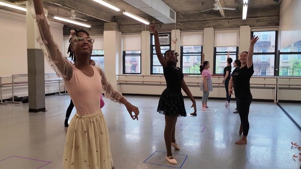 Children participating in ballet class 