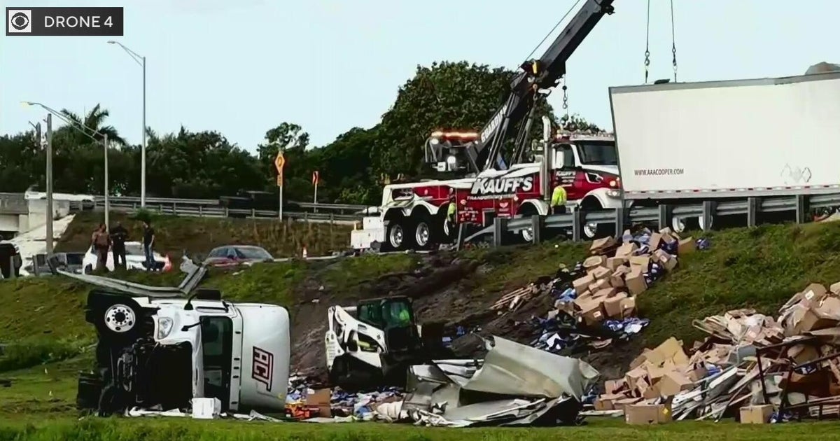 Tractor-trailer rollover forces closure of onramp to Florida’s Turnpike in Broward