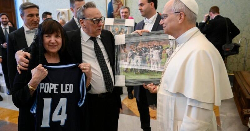 A South Jersey sports museum owner brought Pope Leo XIV gifts during a trip to...