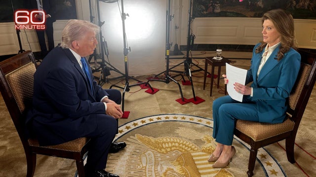 President Trump and Norah O'Donnell 