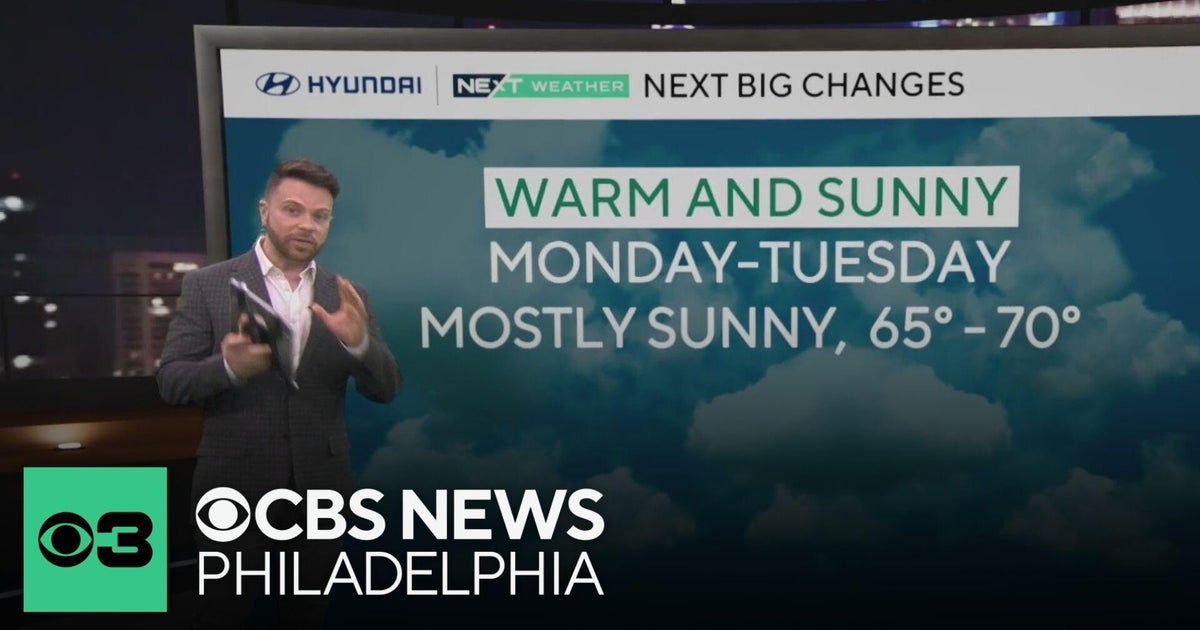 Sunny and warm Monday in Philadelphia region - CBS Philadelphia