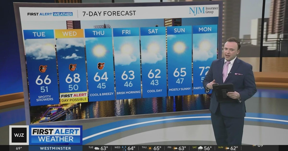 Rain chances return midweek in Maryland - CBS Baltimore