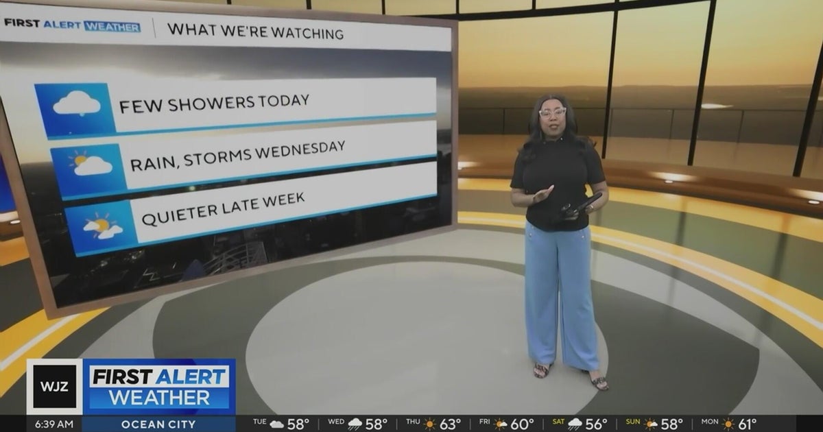 Light rain Tuesday in Maryland, storm threat Wednesday - CBS Baltimore