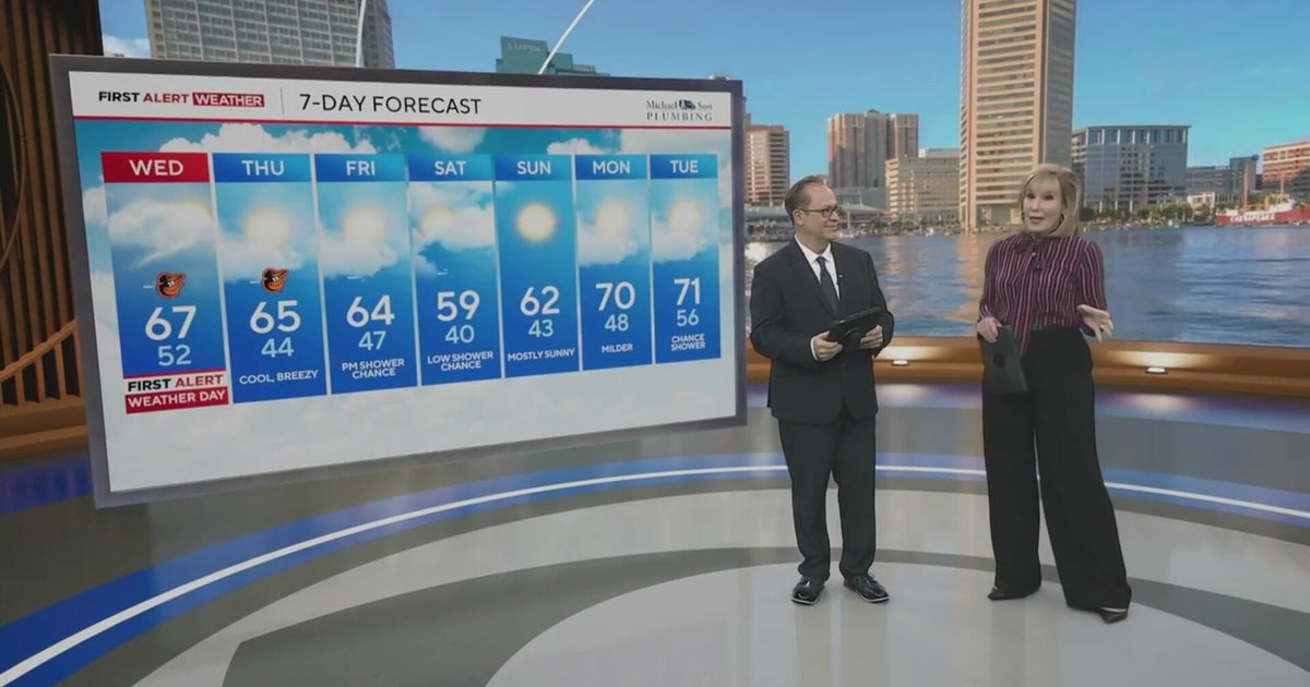 Rainy weather in Maryland Wednesday into Thursday morning - CBS Baltimore
